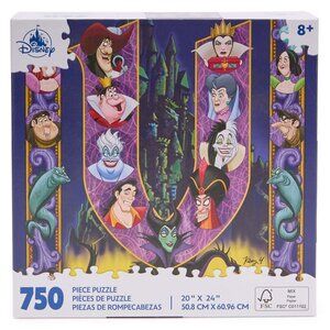 Disney Parks 2025 Villains 750Pc Puzzle 24”x20” Maleficent Jafar Hook Ursula NEW